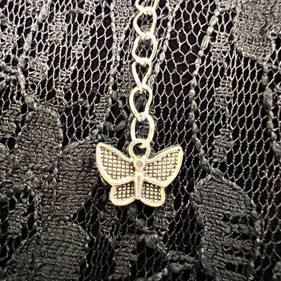 Dog & Butterly Symbolic Necklace with Dog’s Paw Print Pendant & Butterfly Charm - Picture 6 of 10